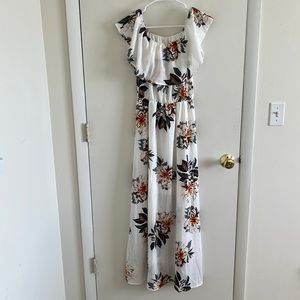 White maxi dress